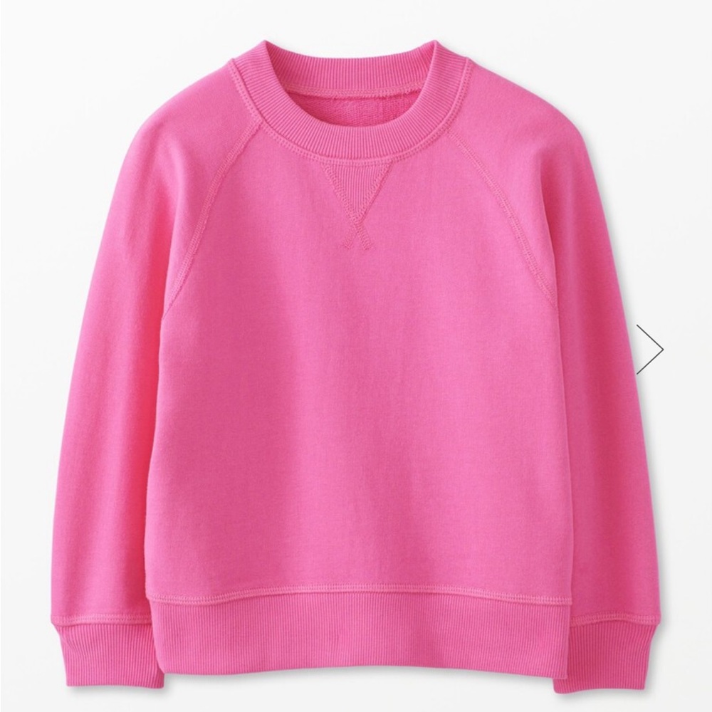 Hanna Andersson Bright Kids Basic Sweatshirt - Pink Flash (2T)